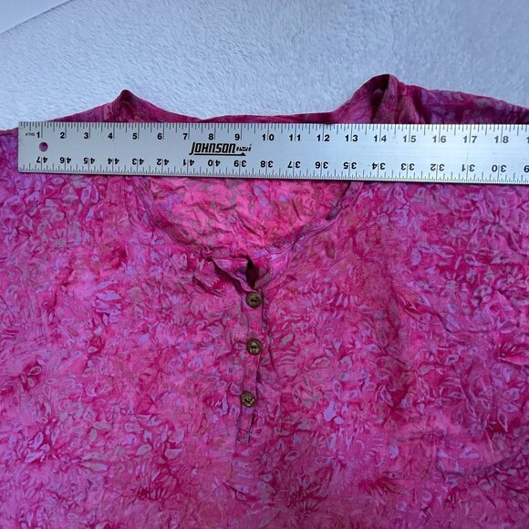 Hand Kreation Womens Pink Floral Short Sleeve Lightweight Poncho One Size New - Picture 5 of 7